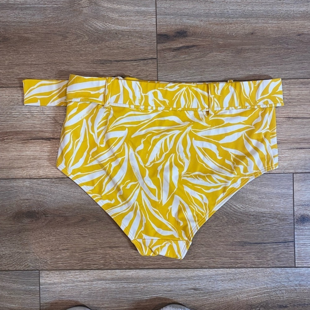 Boden Women's Belted tropical Bikini Bottoms high waisted - Picture 7 of 7